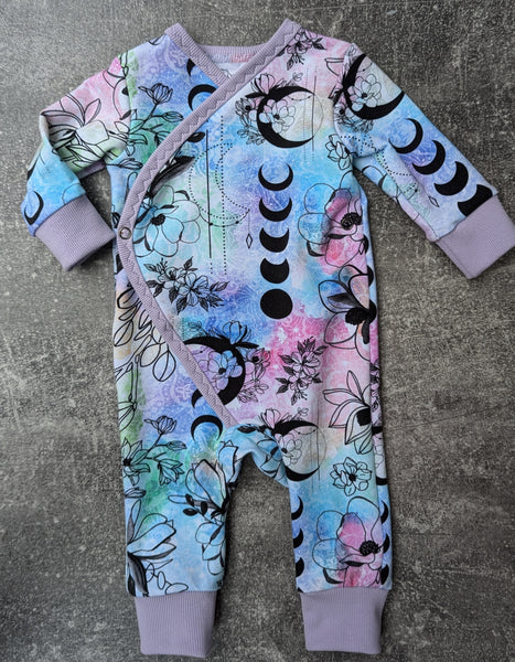 Moon Phases | 3 Month size | Bear Hug Romper | baby sleeper | baby infant newborn coveralls | clothing