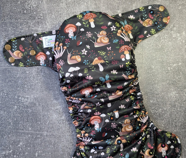 Snails & Mushies LBB Ai3 & V2 cloth diaper - PUL - Athletic wicking Jersey awj - handmade diaper - Pocket AiO cloth diaper