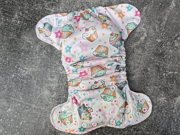 *Newborn/Petite* Cherry on Top (LBB V2 cloth diapers)