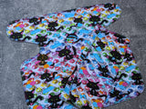 Frazzled Kittens Cotton Lycra (Stretchy Preflat + Trifold cloth diaper)