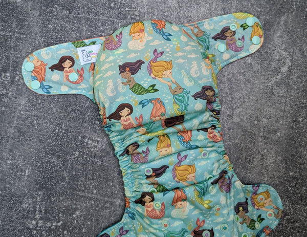 Mermaids at Play (LBB Ai3 cloth diapers)