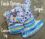 Zombie Scratch Handdyed OBV (OBV Hybrid Fitteds - cloth diapers - Velour inners - bamboo hemp fleece soakers - Windpro Hybrid )