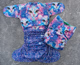 Mystic Cats - LBB Ai3 & V2 cloth diaper - PUL - Athletic wicking Jersey awj - handmade diaper - Pocket AiO cloth diaper