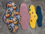 Honey Bears (Dark) - set of 4 - 12 inch MODERATE cloth pads
