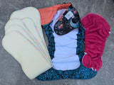 Floral Moons - Snug a Buns LBB Cloth Diaper - extended wear diaper - Heavy wetter - Snug a Bun