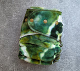 Moss Geode - Handdyed OBV Hybrid Fitteds - cloth diapers - bamboo hemp fleece soakers - Windpro Hybrids