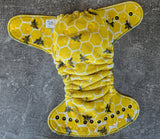 Honey Combs - Handdyed OBV Hybrid Fitteds - cloth diapers - bamboo hemp fleece soakers - Windpro Hybrids