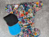 Rest in Wildflowers (Squish Hybrid Fitteds - cloth diapers - velour inners - bamboo hemp fleece soakers - Windpro Hybrid )