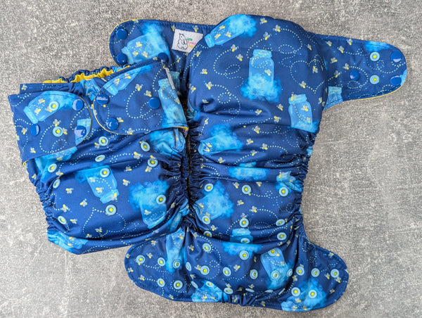Lightning Bugs - LBB Ai3 & V2 cloth diaper - PUL - Athletic wicking Jersey awj - handmade diaper - Pocket AiO cloth diaper