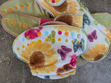 Sunflowers & Roses- Handdyed OBV Hybrid Fitteds - cloth diapers - bamboo hemp fleece soakers - Windpro Hybrids