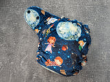 Peter Pan (Squish Hybrid Fitteds - cloth diapers - organic bamboo Velour inners - bamboo hemp fleece soakers - Windpro Hybrid )
