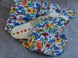Rainbow Daisies - Cotton FT Hybrid Fitteds - cloth diapers - Velour inners - bamboo hemp fleece soakers - Windpro Hybrid