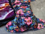 Stained Glass Floral LBB Ai3 & V2 cloth diaper - PUL - Athletic wicking Jersey awj - handmade diaper - Pocket AiO cloth diaper