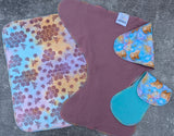 Honey Bears (Light)- cotton stretch french terry Contour & Trifold cloth diaper