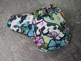 Cow cotton french terry Hybrid Fitteds - cloth diapers - Velour inners - bamboo hemp fleece soakers - Windpro Hybrid