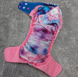 Floral Grunge (Flex & Flawless Fit Ai3 & V2 cloth diaper - PUL diaper - handdyed OBV - handmade diaper - Pocket AiO cloth diaper)