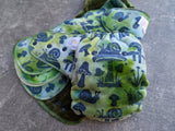 Mushrooms & Snails - Handdyed OBV Hybrid Fitteds - cloth diapers - bamboo hemp fleece soakers - Windpro Hybrids