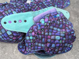 Purple Scales - Bamboo French Terry Hybrid Fitteds - cloth diapers - bamboo hemp fleece soakers - Windpro Hybrids