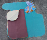 Honey Bears (Light) - cotton stretch french terry Preflat & Trifold cloth diaper