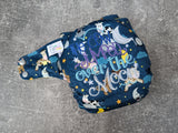 Over The Moon EMBROIDERY (Flex & Flawless Fit Ai3 & V2 cloth diaper - PUL diaper - Athletic wicking Jersey - handmade diaper - Pocket AiO cloth diaper)