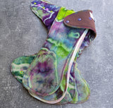 Mauvelous Garden - Dark Mauve WP/Handdyed bamboo fleece- Double Windpro Hybrid Fitteds - cloth diapers - bamboo hemp fleece soakers - Windpro Hybrids