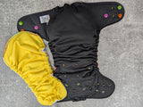 Halloween Black Snug-a-Buns (LBB Cloth Diaper - extended wear diaper - Heavy wetter - Snug a Bun)