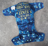 Twinkle Twinkle (Flex & Flawless Fit Ai3 & V2 cloth diaper - PUL diaper - Athletic wicking Jersey - handmade diaper - Pocket AiO cloth diaper)