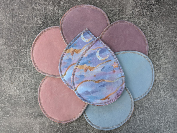 Misty Moon - set of 4 nursing pads