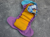 Mythical Creatures | LBB nb/p Ai3 cloth diaper | newborn petite | handdyed OBV inner | handmade diaper | Pocket AiO cloth diaper