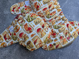 Vintage Mushroom - Squish Hybrid Fitteds - cloth diapers - bamboo hemp fleece soakers - Windpro Hybrids