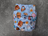 Breakfast (LBB Ai3 cloth diaper - PUL diaper - Athletic wicking Jersey - handmade diaper - Pocket AiO cloth diaper)