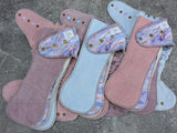 Misty Night (Cotton stretch french terry Hybrid Fitteds - cloth diapers - cotton Velour inners - bamboo hemp fleece soakers - Windpro Hybrid )