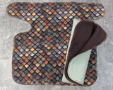 Bronze Scales - bamboo spandex Preflat & Trifold cloth diaper