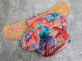 Sea Stars (Bamboo stretch french terry Hybrid Fitteds - cloth diapers - cotton Velour inners - bamboo hemp fleece soakers - Windpro Hybrid )
