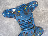 Batty (Squish Hybrid Fitteds - cloth diapers - Velour inners - bamboo hemp fleece soakers - Windpro Hybrid )