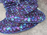 Purple Scales - Bamboo French Terry Hybrid Fitteds - cloth diapers - bamboo hemp fleece soakers - Windpro Hybrids