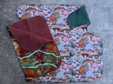 Mushroom Forest - cotton french terry Preflat & Trifold cloth diaper