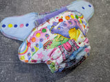 Dragon Princess Squish Hybrid Fitteds - cloth diapers - Velour inners - bamboo hemp fleece soakers - Windpro Hybrid