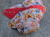 Bright Butterflies Bamboo french terry Hybrid Fitteds - cloth diapers - Velour inners - bamboo hemp fleece soakers - Windpro Hybrid
