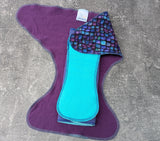Purple Scales - bamboo french terry Contour & Trifold cloth diaper
