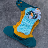 Icy Mountains -Snug a Buns LBB Cloth Diaper - extended wear diaper - Heavy wetter - Snug a Bun