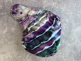 Ripple (handdyed OBV Hybrid Fitteds - cloth diapers - Velour inners - bamboo hemp fleece soakers - Windpro Hybrid )