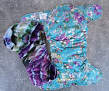 Sweet Summer Floral Snug-a-Buns (LBB Cloth Diaper - extended wear diaper - Heavy wetter - Snug a Bun)