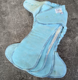 Solid BLUES (Cotton Velour Hybrid Fitted - cloth diapers - cotton Velour inners - bamboo hemp fleece soakers - Windpro Hybrid )