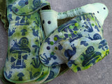 Mushrooms & Snails - Handdyed OBV Hybrid Fitteds - cloth diapers - bamboo hemp fleece soakers - Windpro Hybrids