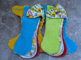 Dandelions - squish Hybrid Fitteds - cloth diapers - Velour inners - bamboo hemp fleece soakers - Windpro Hybrid