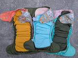 Flower Garden - LBB Ai3 & V2 cloth diaper - PUL - Athletic wicking Jersey awj - handmade diaper - Pocket AiO cloth diaper