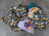 Honey Bears (Dark) - LBB Ai3 & V2 cloth diaper - PUL - Athletic wicking Jersey awj - handmade diaper - Pocket AiO cloth diaper