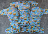 Honey Bears (Light) - LBB Ai3 & V2 cloth diaper - PUL - Athletic wicking Jersey awj - handmade diaper - Pocket AiO cloth diaper