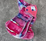*seconds* Pink double Windpro handdyed OBV inner | Newborn Hybrid Fitted | cloth diapers | velour soaker | windpro Fitted diaper